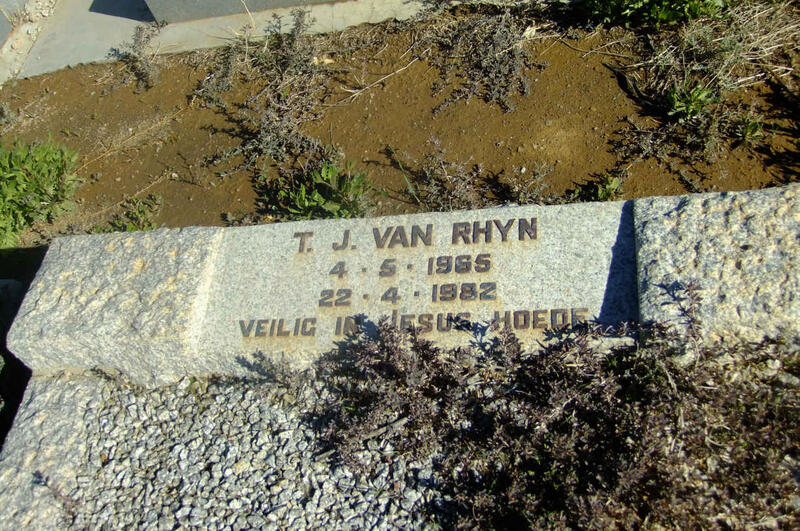 RHYN T.J., van 1965-1982
