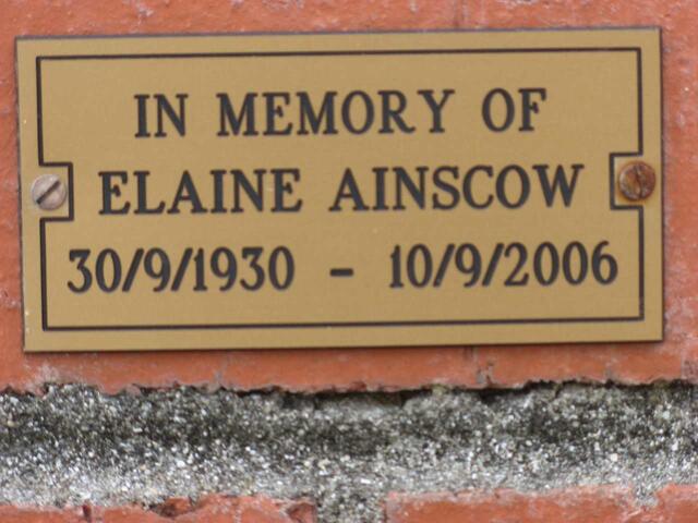 AINSCOW Elaine 1930-2006