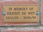 WET Ernest, de 1925-1995