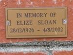 SLOAN Elize 1926-2002