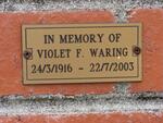 WARING Violet F. 1916-2003