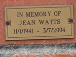 WATTS Jean 1941-2004