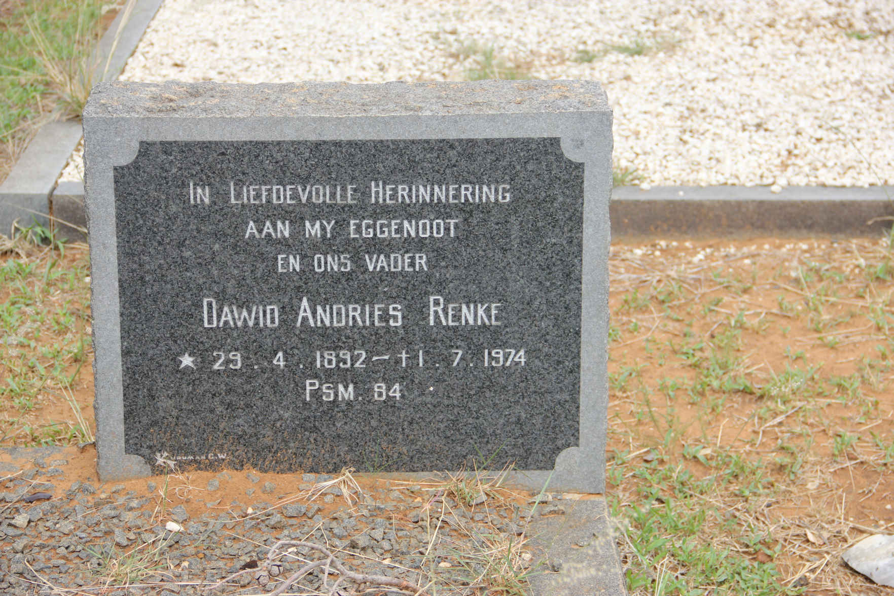 RENKE Dawid Andries 1892-1974