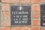 BLERK F.A.G., van 1956-2002