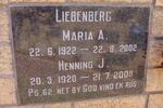 LIEBENBERG Henning J. 1920-2008 & Maria A. 1922-2002