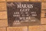 MARAIS Gert 1953-2004 & Wilma 1936-