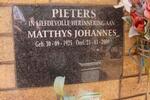 PIETERS Matthys Johannes 1925-2009