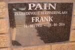 PAIN Frank 1931-2016
