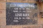 STOCKENSTROM Ellen 1925-2014 :: KOEN Lenie 1926-
