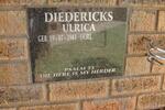 DIEDERICKS Ulrica 1941-