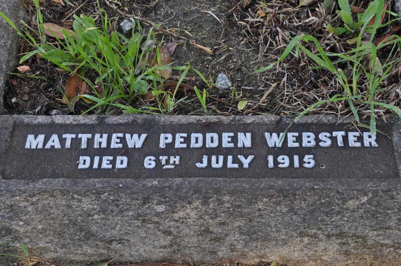 WEBSTER Matthew Pedden -1915
