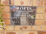 ROETS Antonie C.F. 1952-2016 & Rita 1957-
