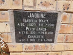JAQUIRE Peter James 1923-2011 & Isabella Maria 1927-2006 :: JAQUIRE Charlotte 1985-2006