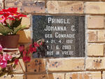 PRINGLE Johanna C. nee CONRADIE 1912-2010