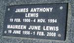 LEWIS James Anthony 1906-1994 :: LEWIS Maureen June 1956-2008