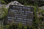 INGRAM Francis John -1921 & Esther Annie -1944