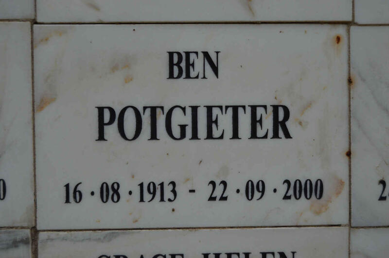 POTGIETER Ben 1913-2000