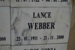 WEBBER Lance 1911-2000