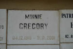 GREGORY Minnie 1915-2001