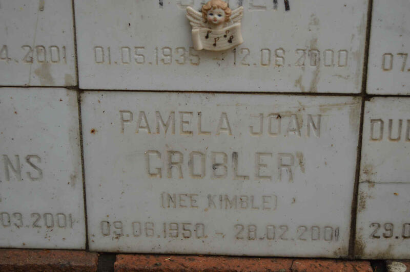 GROBLER Pamela Joan nee KIMBLE 1950-2001