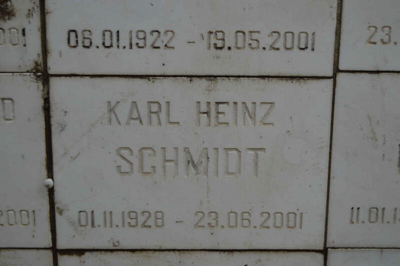 SCHMIDT Karl Heinz 1928-2001