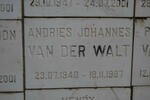 WALT Andries Johannes, van der 1940-1987