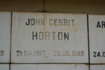 HORTON John Gerrit 1917-1989