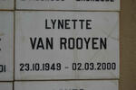 ROOYEN Lynette, van 1949-2000