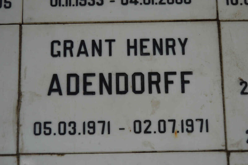 ADENDORFF Grant Henry 1971-1971