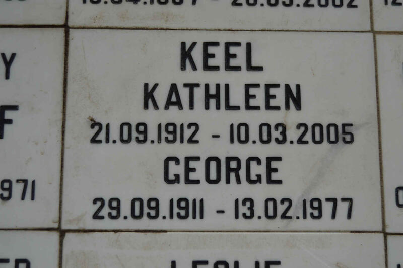 KEEL George 1911-1977 & Kathleen 1912-2005