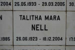 NELL Talitha Mara 1923-2004