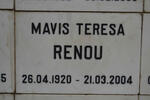 RENOU Mavis Teresa 1920-2004