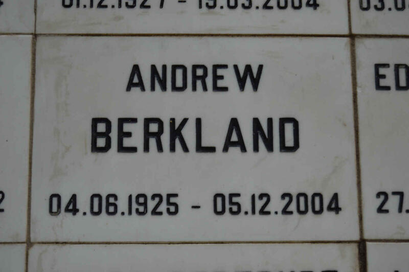 BERKLAND Andrew 1925-2004