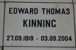 KINNING Edward Thomas 1919-2004