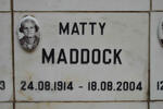 MADDOCK Matty 1914-2004