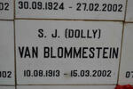 BLOMMESTEIN S.J., van 1913-2002