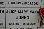 JONES Alice Mary Nana 1915-2001