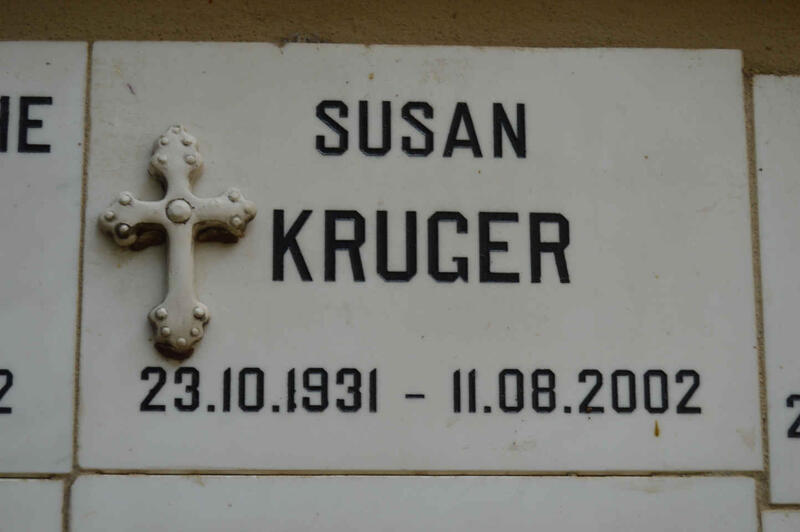 KRUGER Susan 1931-2002
