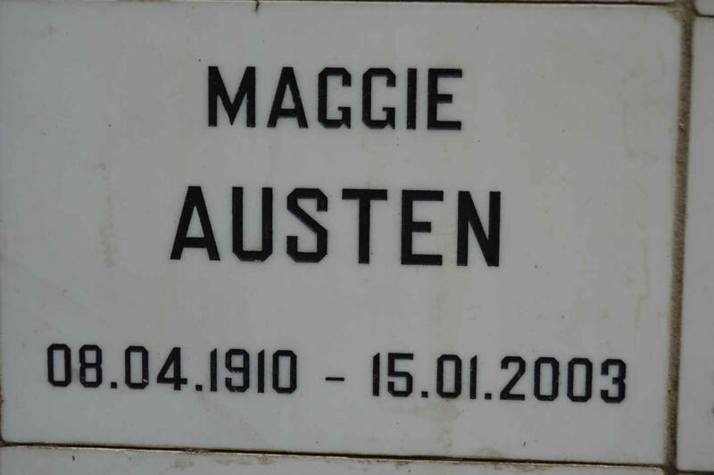 AUSTEN Maggie 1910-2003