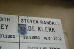 KLERK Steven Randall, de 1950-2002