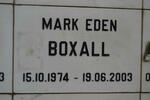 BOXALL Mark Eden 1974-2003
