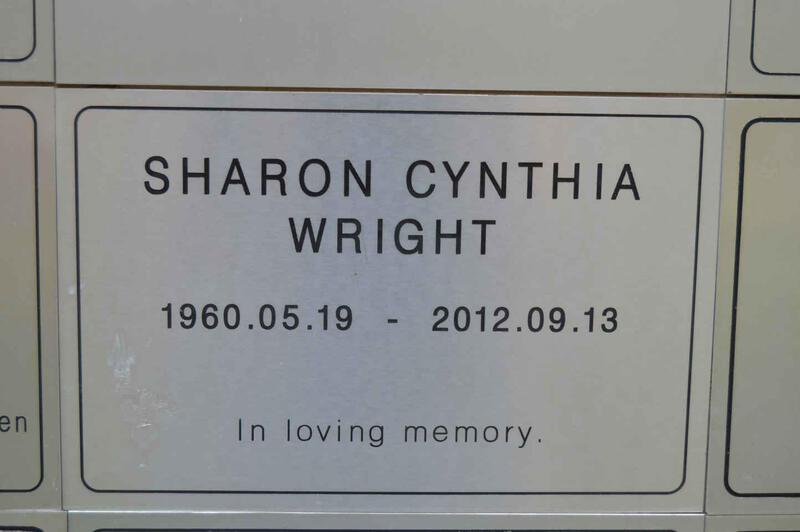 WRIGHT Sharon Cynthia 1960-2012