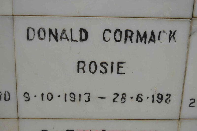 ROSIE Donald Cormack 1913-1981