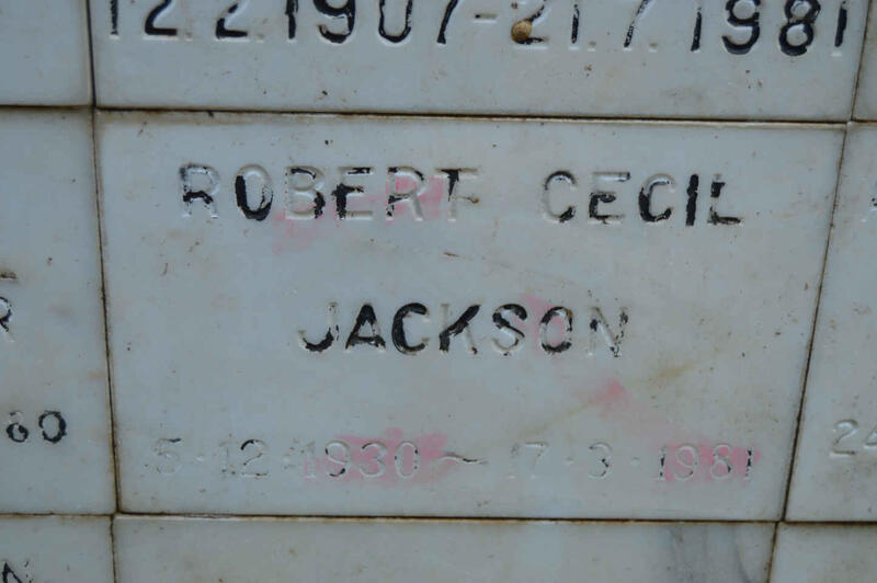 JACKSON Robert Cecil 1930-1981