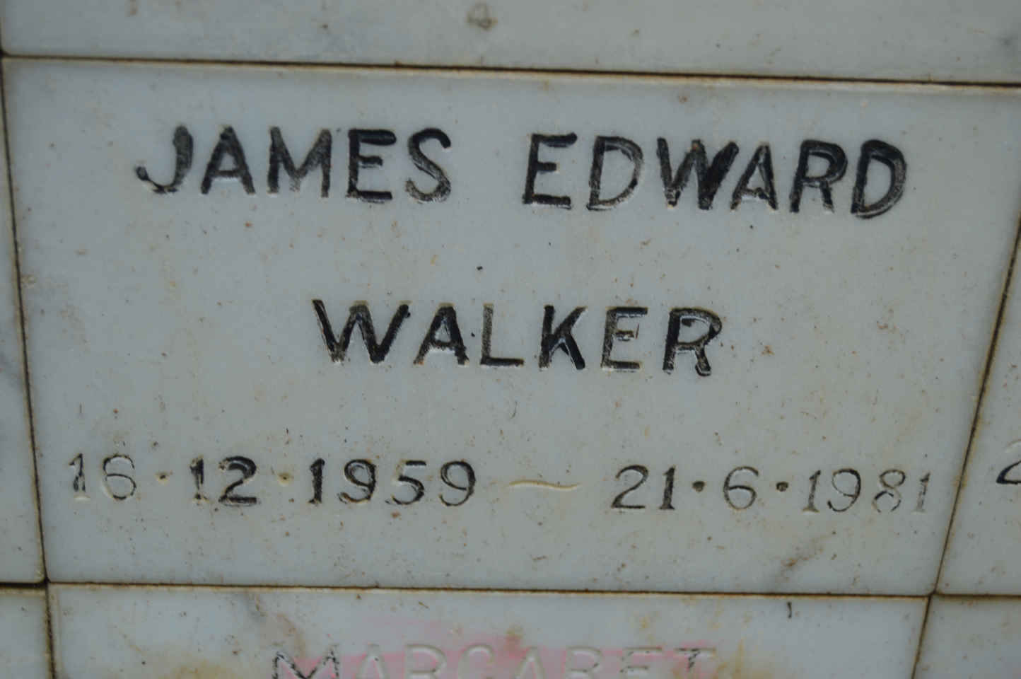 WALKER James Edward 1959-1981