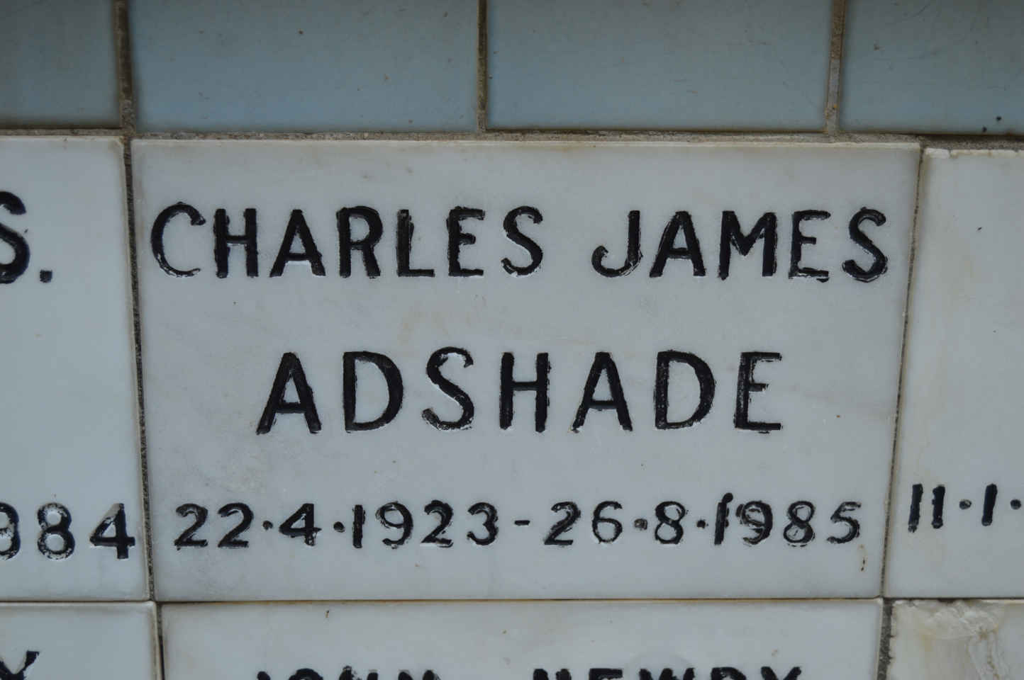 ADSHADE Charles James 1923-1985