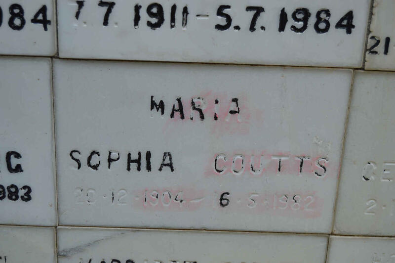COUTTS Maria Sophia 1904-1982