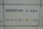KAIN Dorothy V. 1895-1981