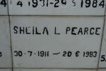 PEARCE Sheila L. 1911-1983