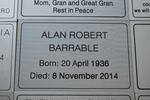 BARRABLE Alan Robert 1936-2014